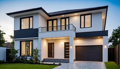 Modern Real Estate House Exterior Close Up Photography