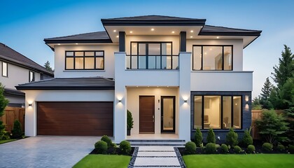Modern Real Estate House Exterior Close Up Photography