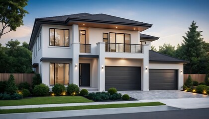 Fototapeta premium Chic and Elegant House Exterior Photography with Modern Finishes