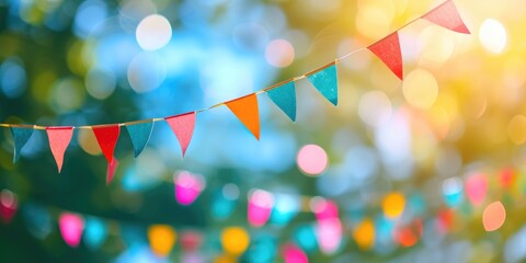Bright Flags and Colorful Bunting for Event Decor
