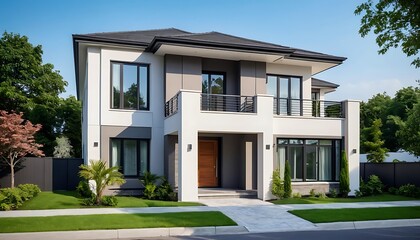 Chic and Elegant House Exterior Photography with Modern Finishes