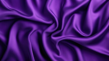 Obraz premium Luxurious draped purple satin fabric. Fluid folds and rich color