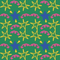 Playful Starburst Celebration Pattern