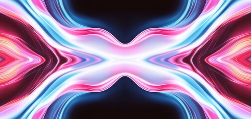 Abstract sci-fi holographic light beams pattern featuring high-tech neon lines, flickering digital reflections, and dynamic futuristic motion