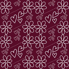 Sweet Blooms Floral Heart Pattern