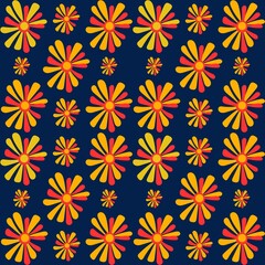  Retro Radiance, Groovy Floral Pattern
