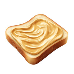 Creamy Peanut Butter Toast with Swirled Texture