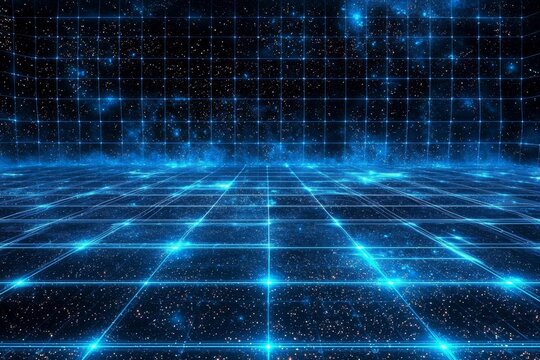 Stellar Grid Design Featuring Stars and Cosmic Dust