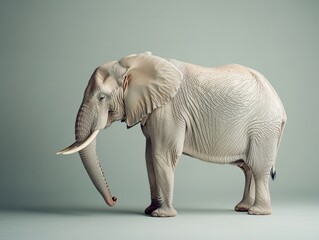 Fototapeta premium Majestic elephant standing gracefully.