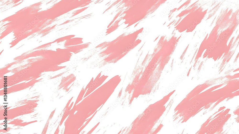Poster pink brushstrokes across a white background create an abstract pattern