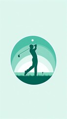 golf swing. Clean, minimalist design