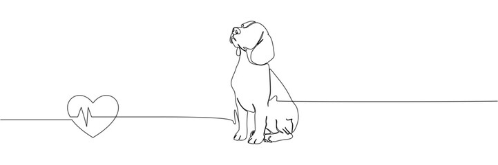 dog line art of illustration  background for a pet day