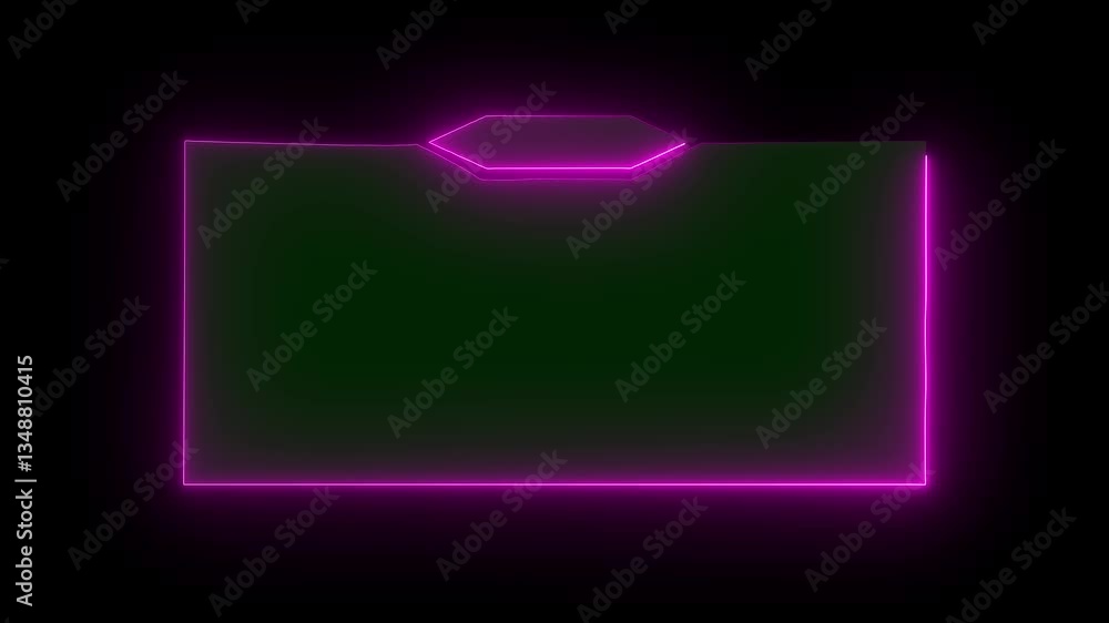 Aufkleber live streaming neon text frame animation box frame neon frame live streaming game live stream overla
