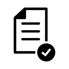Confirm document icon. Editable symbol. Vector stock illustration. © SANALRENK