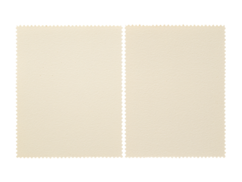 A high-resolution, close-up image of two sheets of beige, textured paper, separated and arranged side-by-side