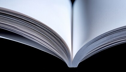 Pages of an Open Book Show Blank Spaces Waiting to Be Filled With Stories and Knowledge