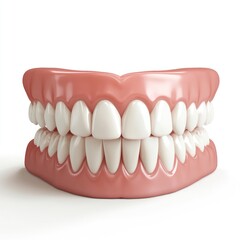 Obraz premium White teeth illustration prosthetics medication.