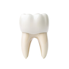 Dental crown on a tooth. Concept of dentistry, dental health, and dental care.