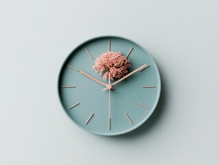 Elegant clock with floral design on wall