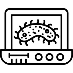 Online Virus Icon Vector Element