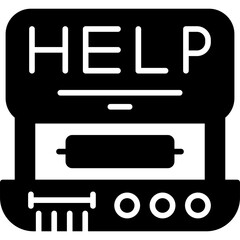 Online Help Icon Vector Element