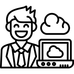 Cloud Service Icon Vector Element