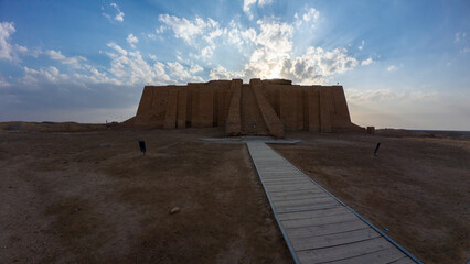 Ancient Ziggurat with Wooden Pathway