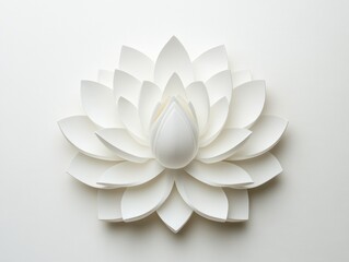 Elegant white lotus flower design.