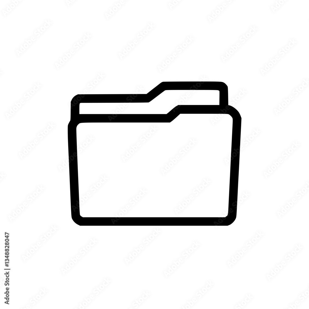 Poster a minimalistic and illustration of a folder suggesting document organization file management or digi