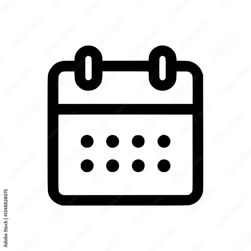 Poster calendar icon indicating schedules appointments and important dates a visual representation of time 