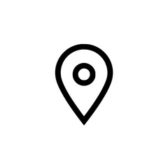 Map pointer icon indicating a location or destination The icon is simple and easily recognizable making it a common symbol for navigation and mapping apps