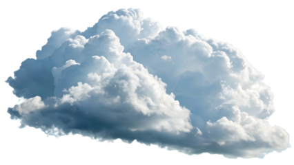 White Clouds on Transparent Background PNG