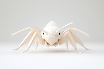 Fototapeta premium 3D polygonal ant, minimalist design