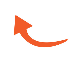 upside curve arrow icon and illustration vector design used for productive use