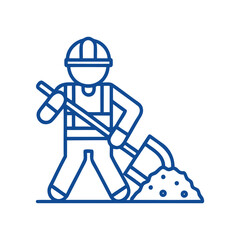 Construction Worker Icon Vector Design.