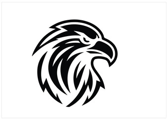 Obraz premium Eagle head Silhouette vector illustration 