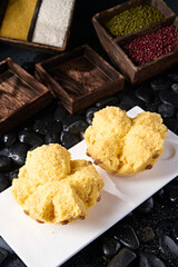 Western food steamed yellow steamed bun