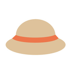 麦わら帽子のイラスト：夏のファッションアイテムのベクター素材 - Straw Hat Illustration: Summer Fashion Item Vector Material