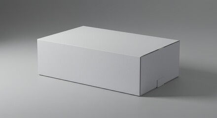 Naklejka premium Blank White Cardboard Box Package Mockup Ready for Branding and Delivery