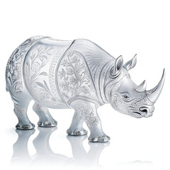 Obraz premium rhino isolated on white background