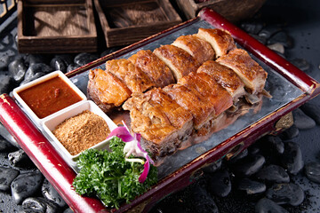 Wedding dishes: grilled lamb chops