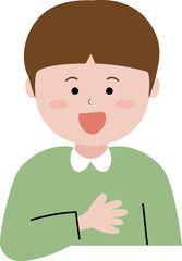 안심 안정된 얼굴 표정