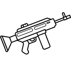 Tavor X95 gun , police weapon vector design, military vector design illustration.