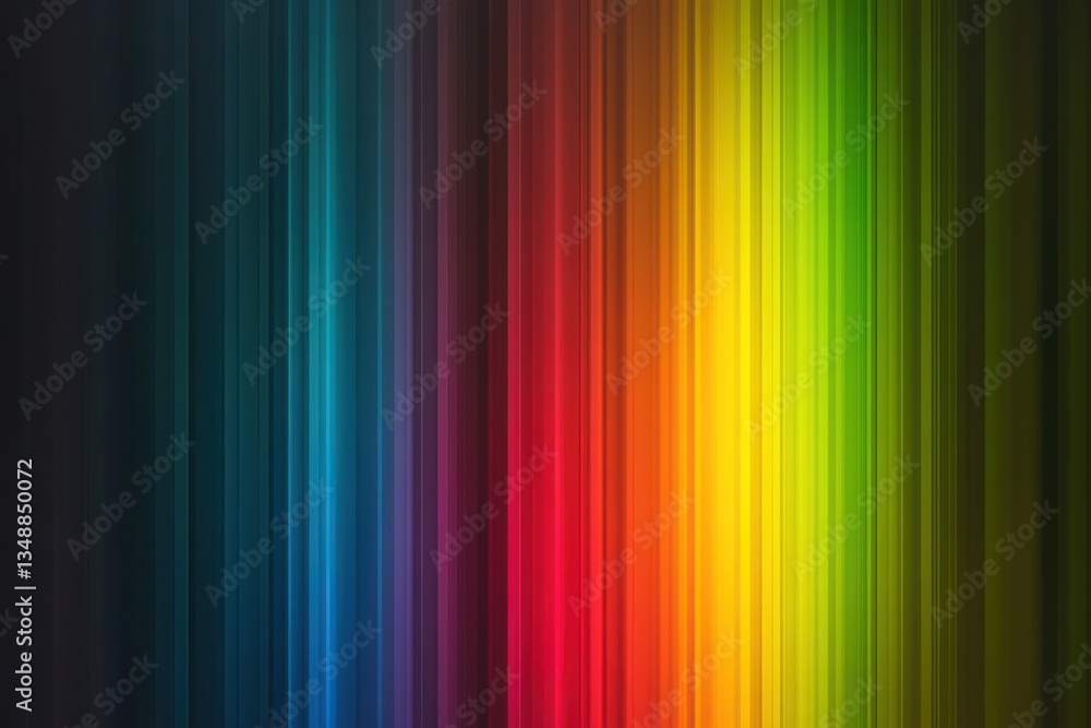Poster vibrant vertical stripes in various colors creating a gradient