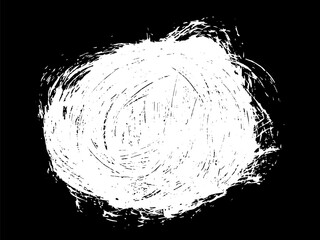 Grunge frame border. Vector paint brush texture. White splash illustration. 