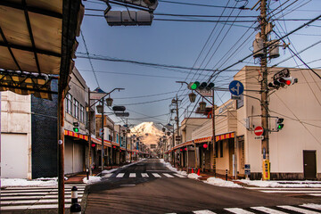 富士山と電線 Mount Fuji and power lines a World Heritage