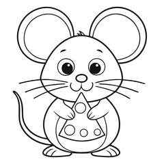 Tiny Mouse Delighted with a Cheesy Feast
