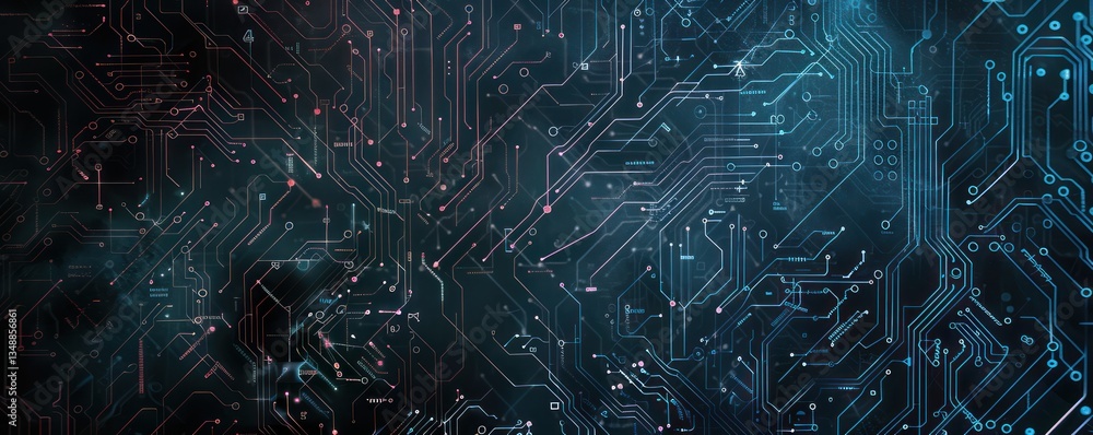Poster digital background for tech ai data audio graphics and more dark black wallpaper.
