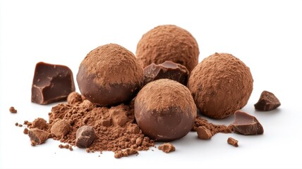 Delicious chocolate truffles dusted with cocoa powder, perfect for indulgent treats and dessert inspiration.