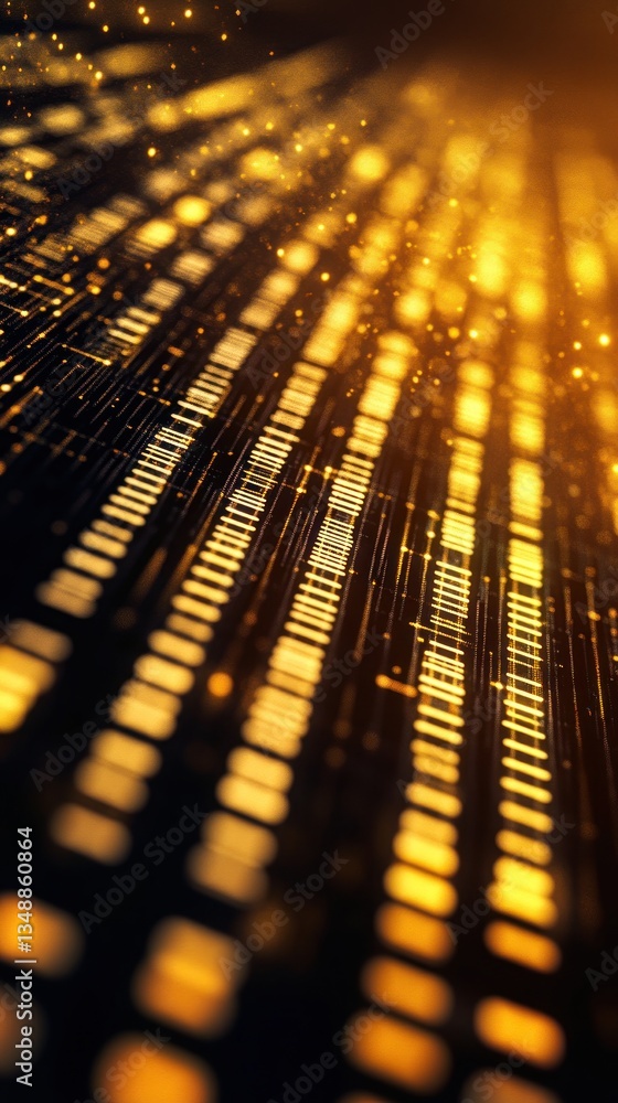 Aufkleber glimmering golden lines create a dynamic abstract background
